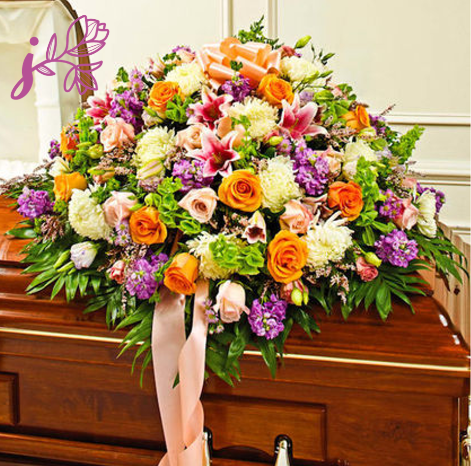 Sweetly Remembered Funeral Casket Spray
