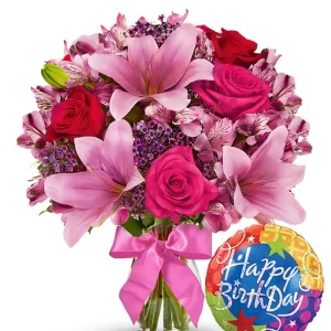 Send your best birthday wishes with this lovely lavender birthday bouquet.