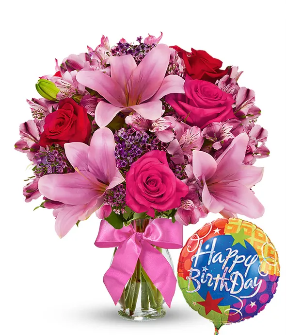 Send your best birthday wishes with this lovely lavender birthday bouquet.