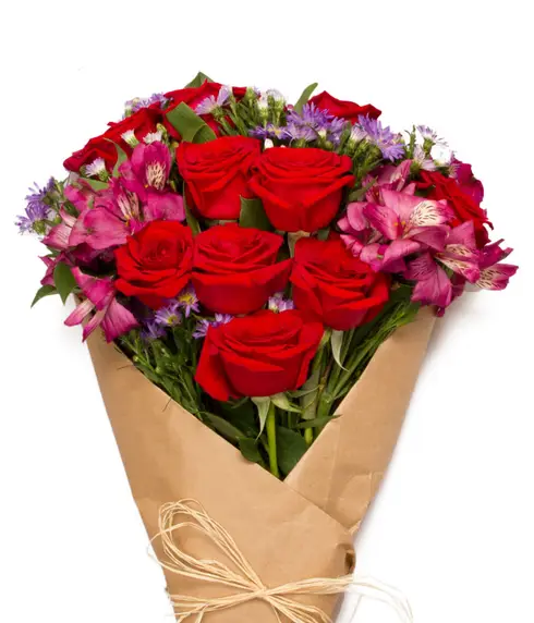 Red Rose Surprise Handheld Flowers